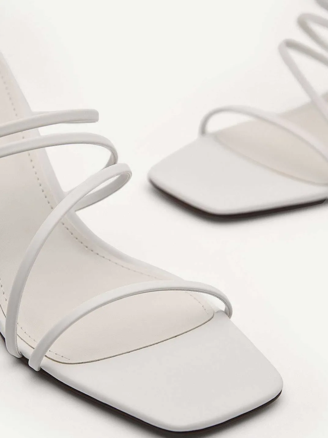 Strappy Heel Sandals - White<PEDRO