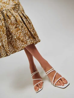 Strappy Heel Sandals - White<PEDRO