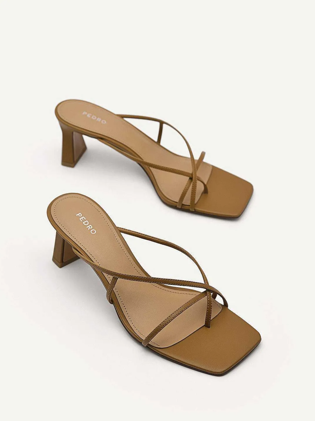 Strappy Toe Loop Heel Sandals<PEDRO