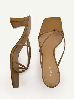 Strappy Toe Loop Heel Sandals<PEDRO
