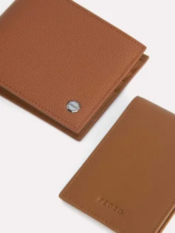 Textured Leather Bi-Fold Wallet With Insert<PEDRO Outlet
