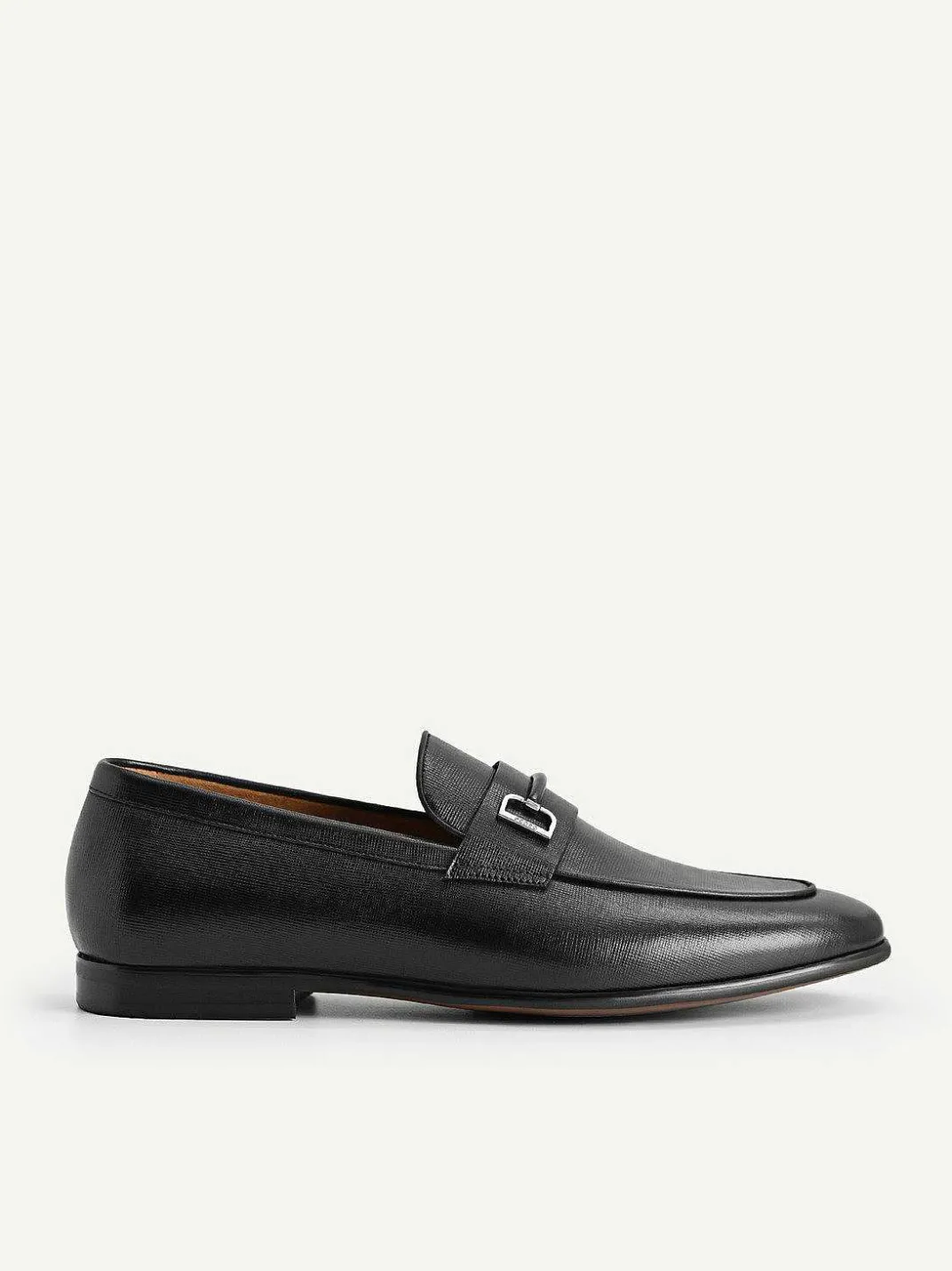 Textured Leather Loafers With Metal Bit<PEDRO Outlet