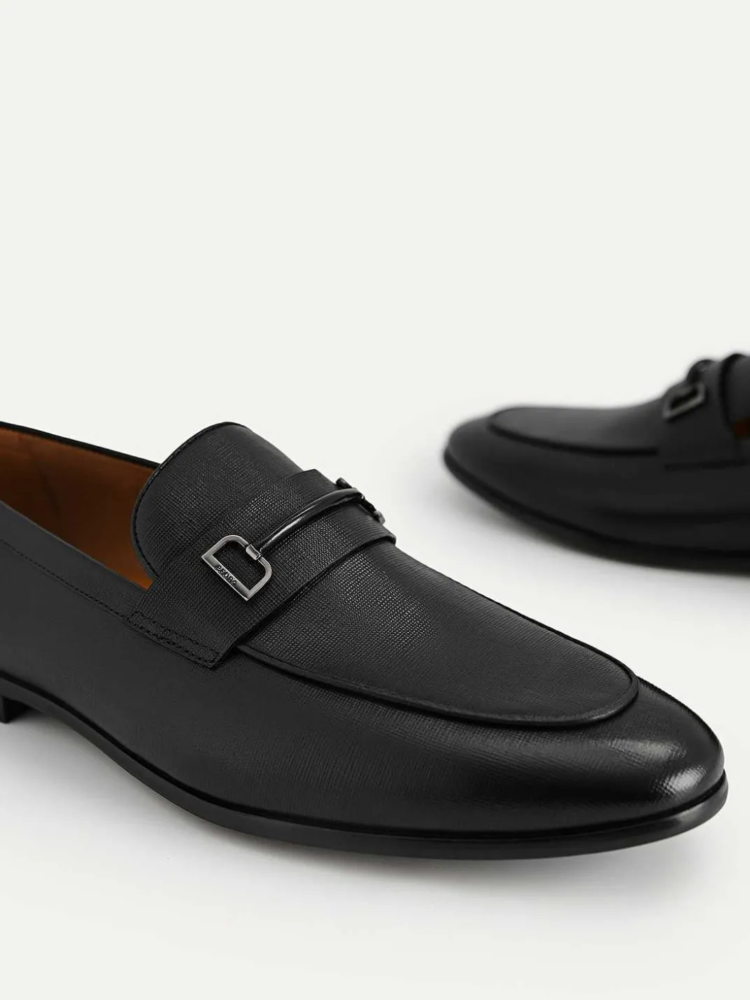 Textured Leather Loafers With Metal Bit<PEDRO Outlet