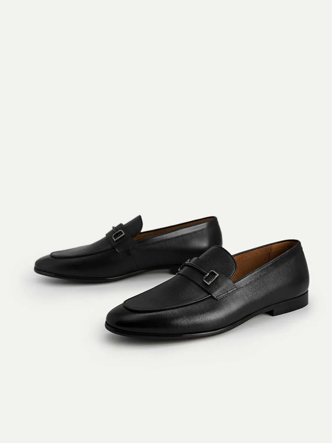 Textured Leather Loafers With Metal Bit<PEDRO Outlet