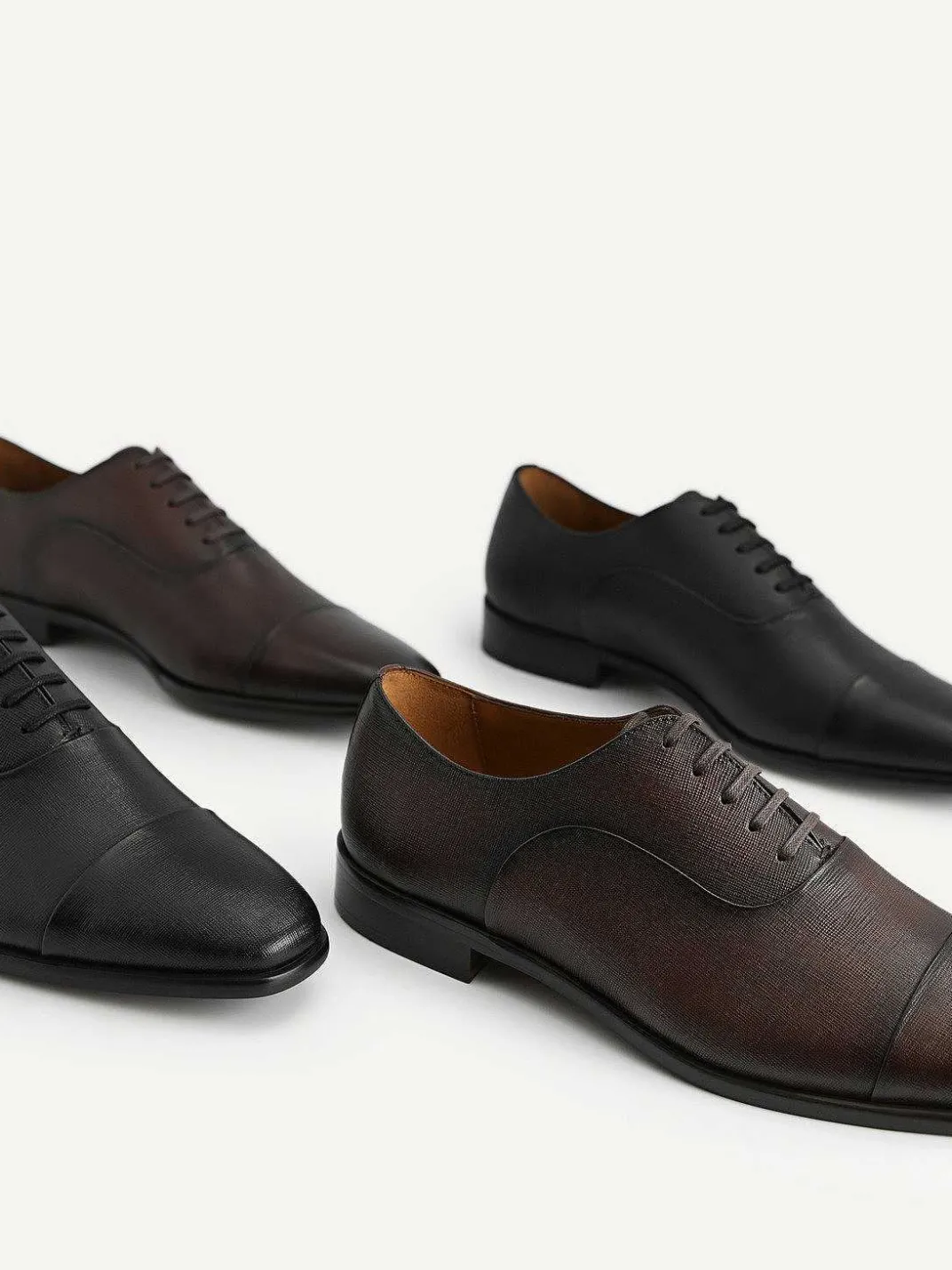 Textured Leather Oxford Shoes<PEDRO Outlet