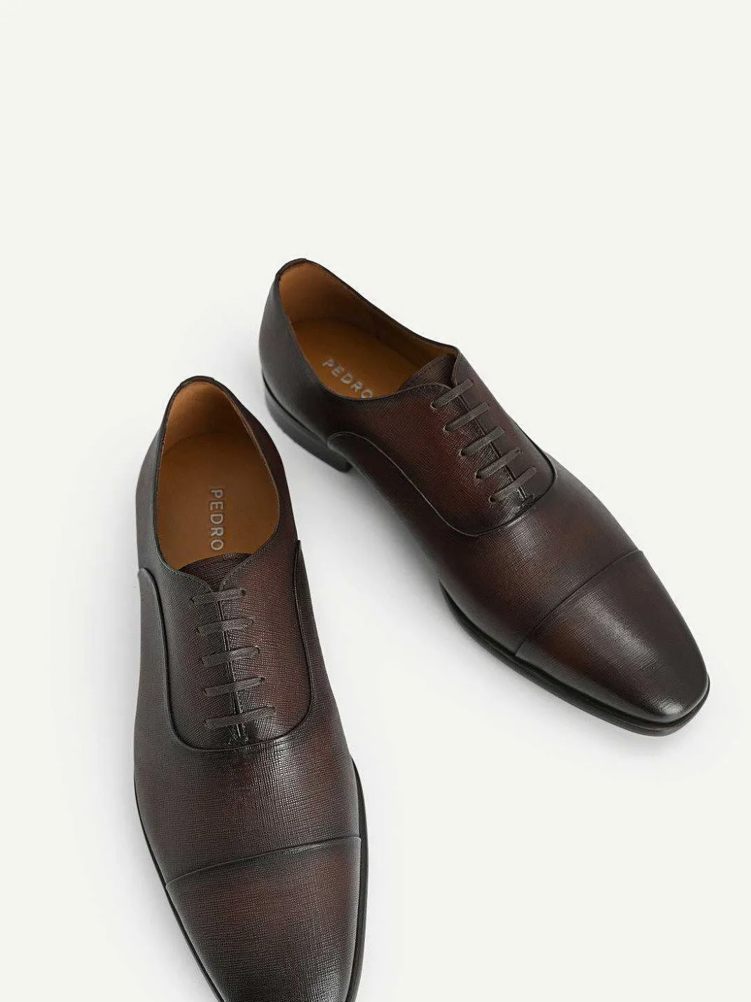 Textured Leather Oxford Shoes<PEDRO Outlet