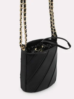 Tweed Drawstring Bucket Bag<PEDRO
