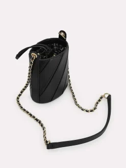 Tweed Drawstring Bucket Bag<PEDRO