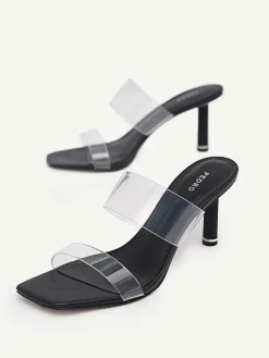Vinyl Double Strap Heel Sandals<PEDRO Clearance
