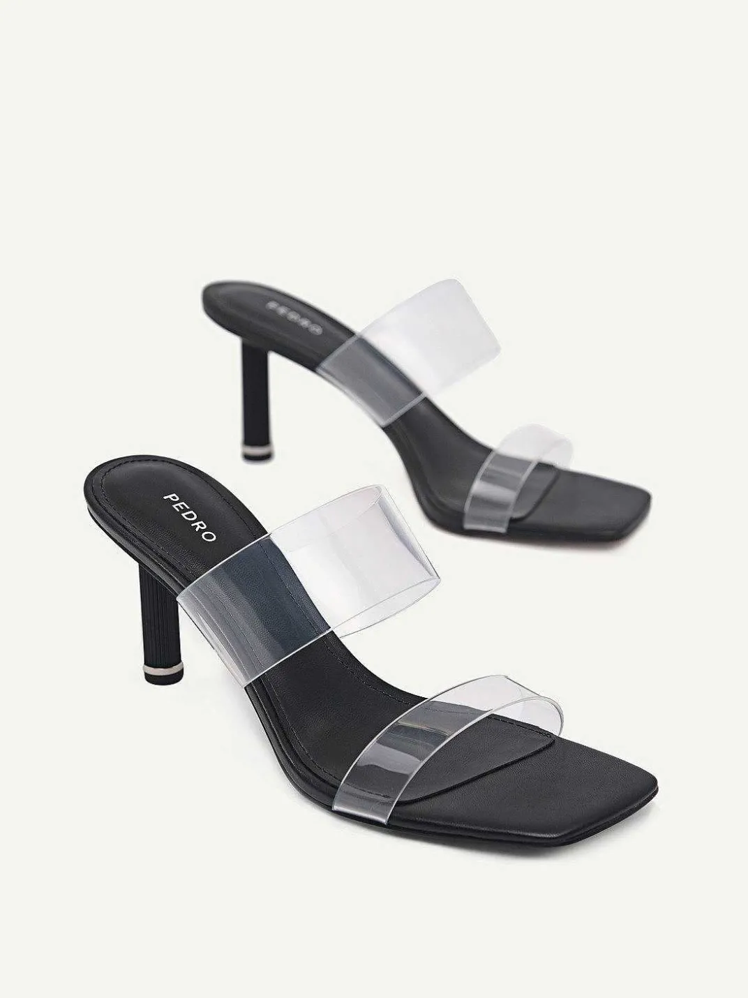 Vinyl Double Strap Heel Sandals<PEDRO Clearance
