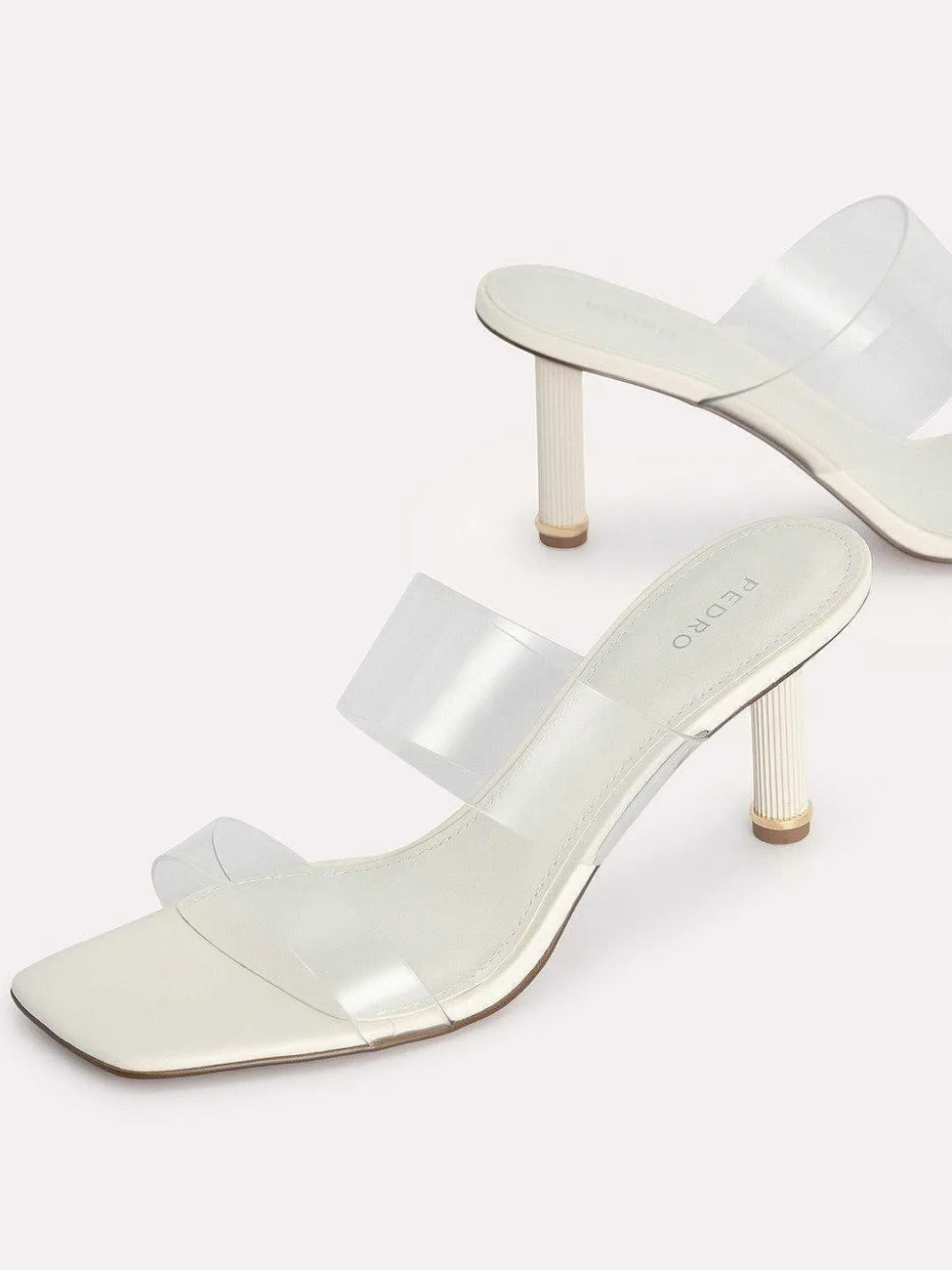 Vinyl Double Strap Heel Sandals<PEDRO New