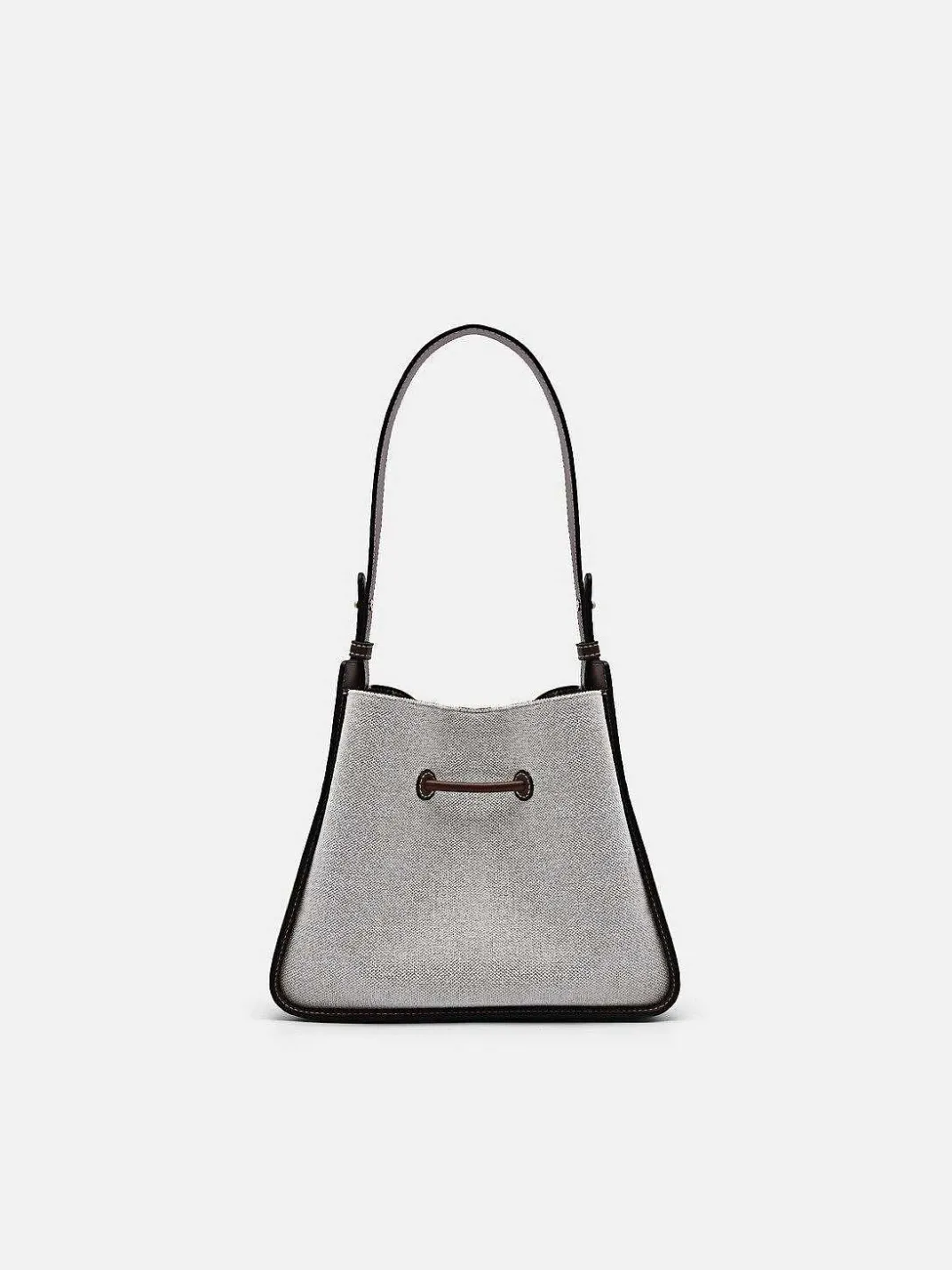 Yasmin Linen Bucket Bag<PEDRO