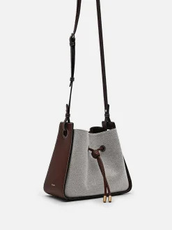 Yasmin Linen Bucket Bag<PEDRO