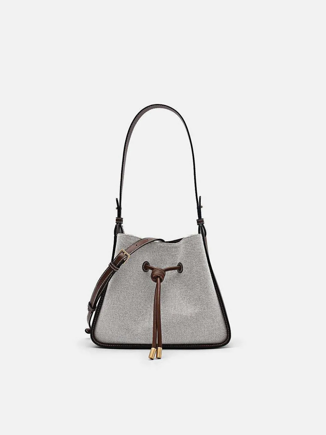 Yasmin Linen Bucket Bag<PEDRO